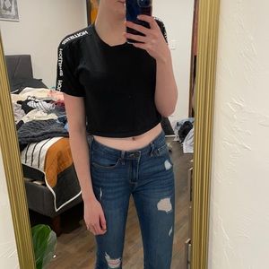 Black Hollister Crop top